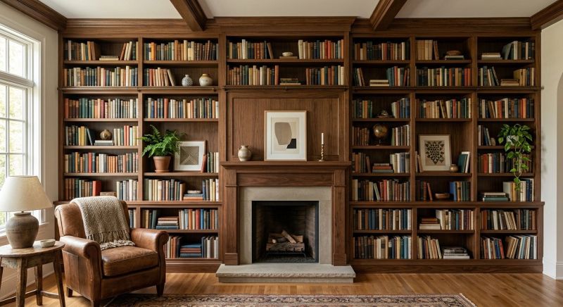 Custom Bookshelves Installation in Raleigh, NC